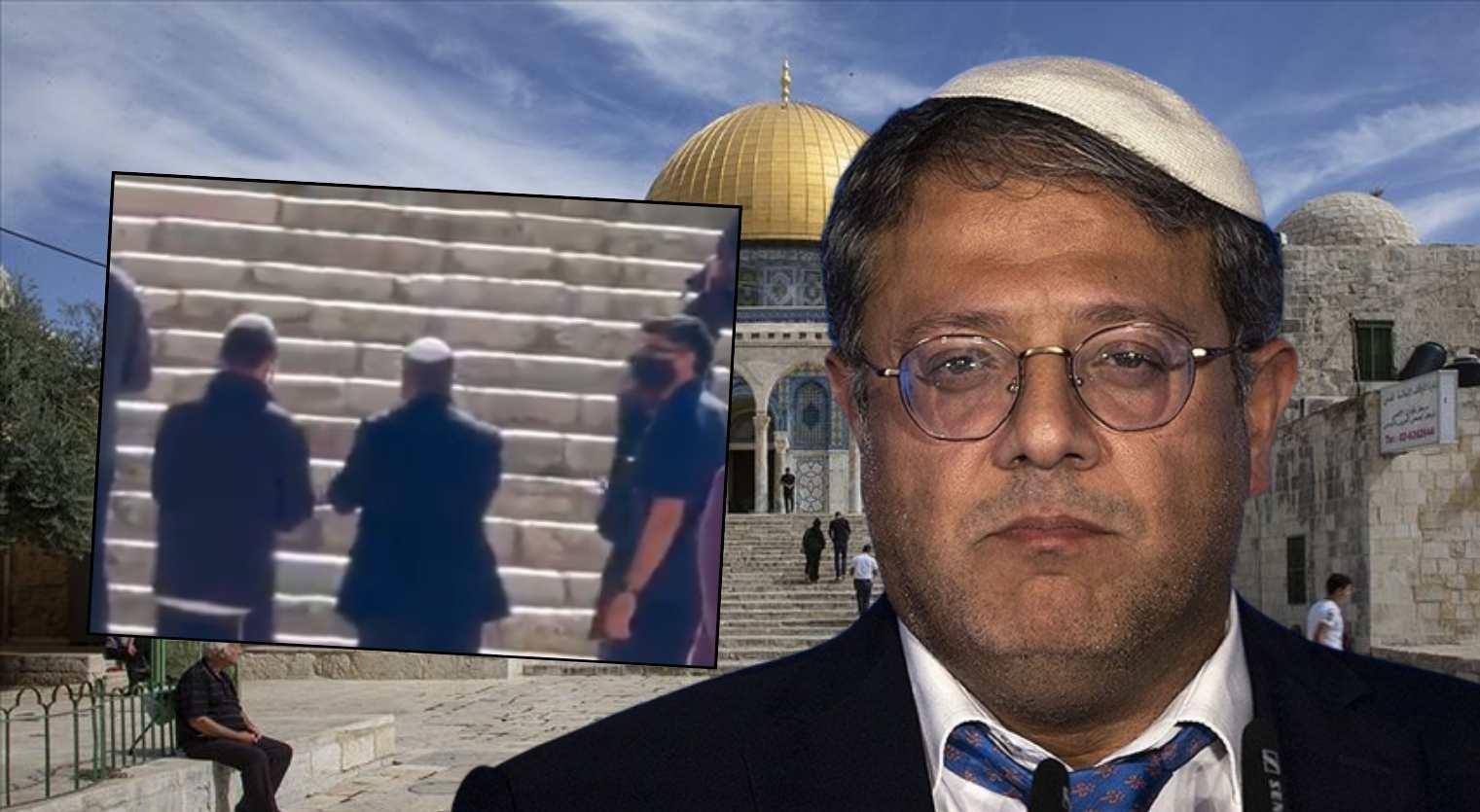 İsrailli bakan Ben Gvir'den skandal bir baskın daha! Mescid-i Aksa'da provokasyon