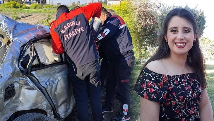 genç kadın işe giderken hayatını kaybetti! Tankerle çarpışan otomobil tarlaya savruldu