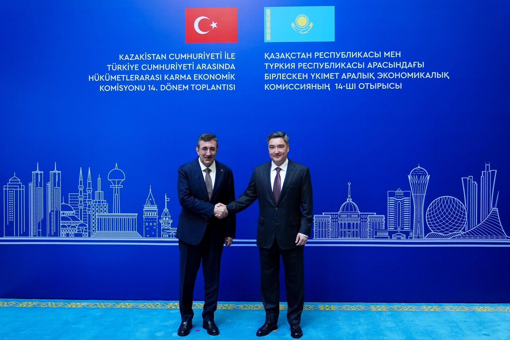 Cumhurbaşkanı Yardımcısı Yılmaz, Kazakistan Başbakanı Bektenov ile görüştü