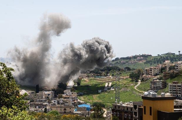 İsrailden Lübnana bombardıman Bölgeden sıcak görüntüler