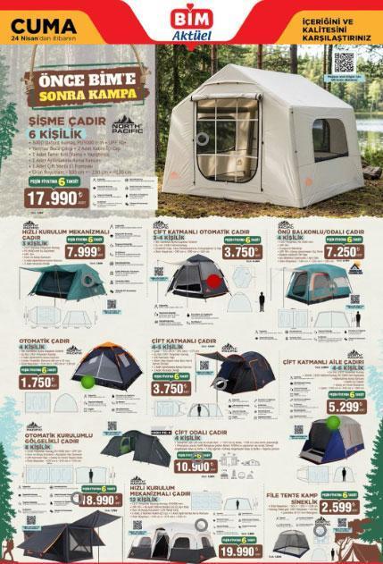 BİM AKTÜEL KATALOG YENİ ÜRÜNLER 24 NİSAN CUMA: Raflarda Cuma günü satışa çıkıyor BİM aktüel katalog afişi ürünleri Portatif klima, 6 kişilik çadır, kamp malzemeleri, Stanley termos, katlanabilir kamp masası...