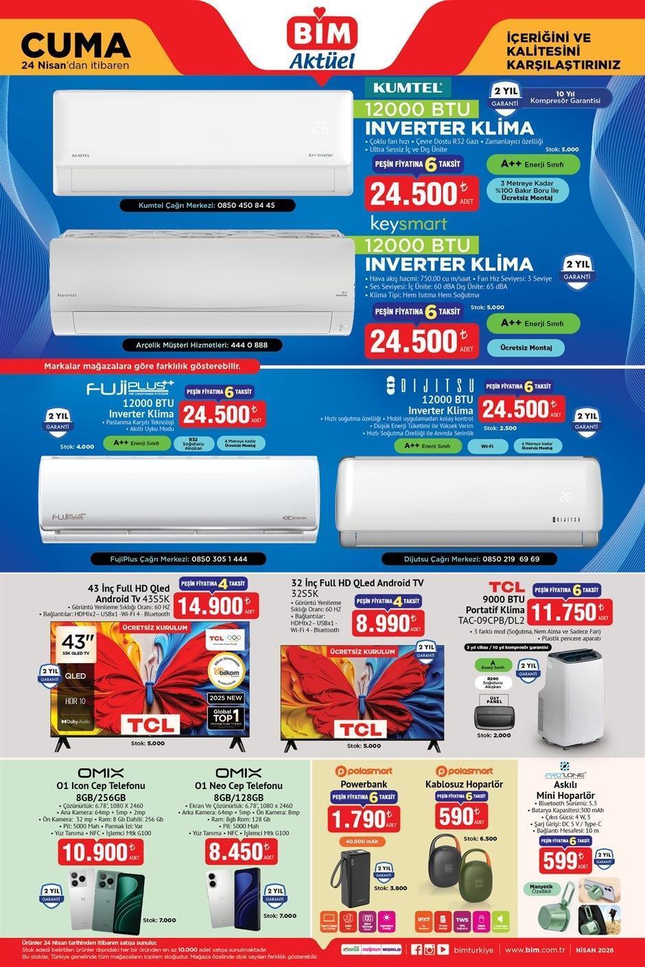 24 NİSAN CUMA BİM AKTÜEL KATALOĞU