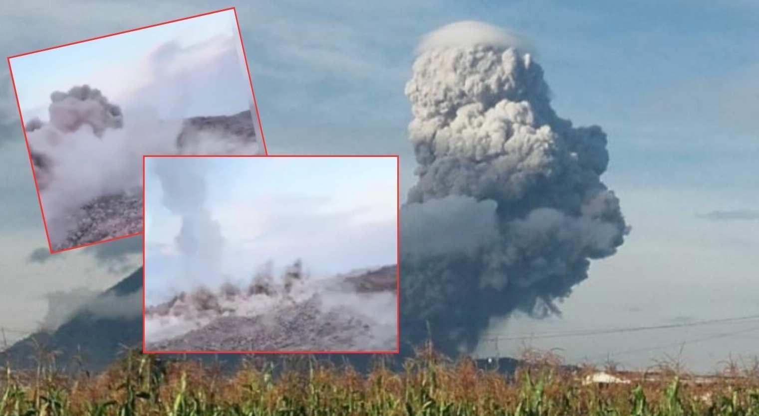 Yasağa rağmen tırmandılar, yanardağ bir anda patladı! O anlar saniye saniye kamerada
