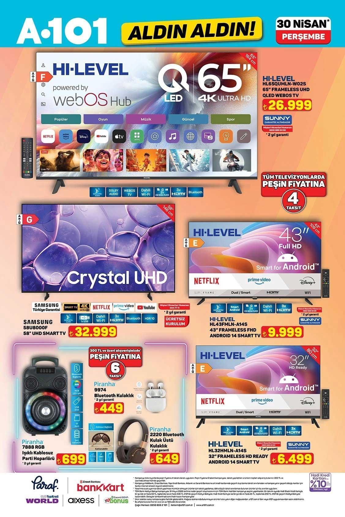 30 NİSAN A101 ALDIN ALDIN AKTÜEL KATALOĞU