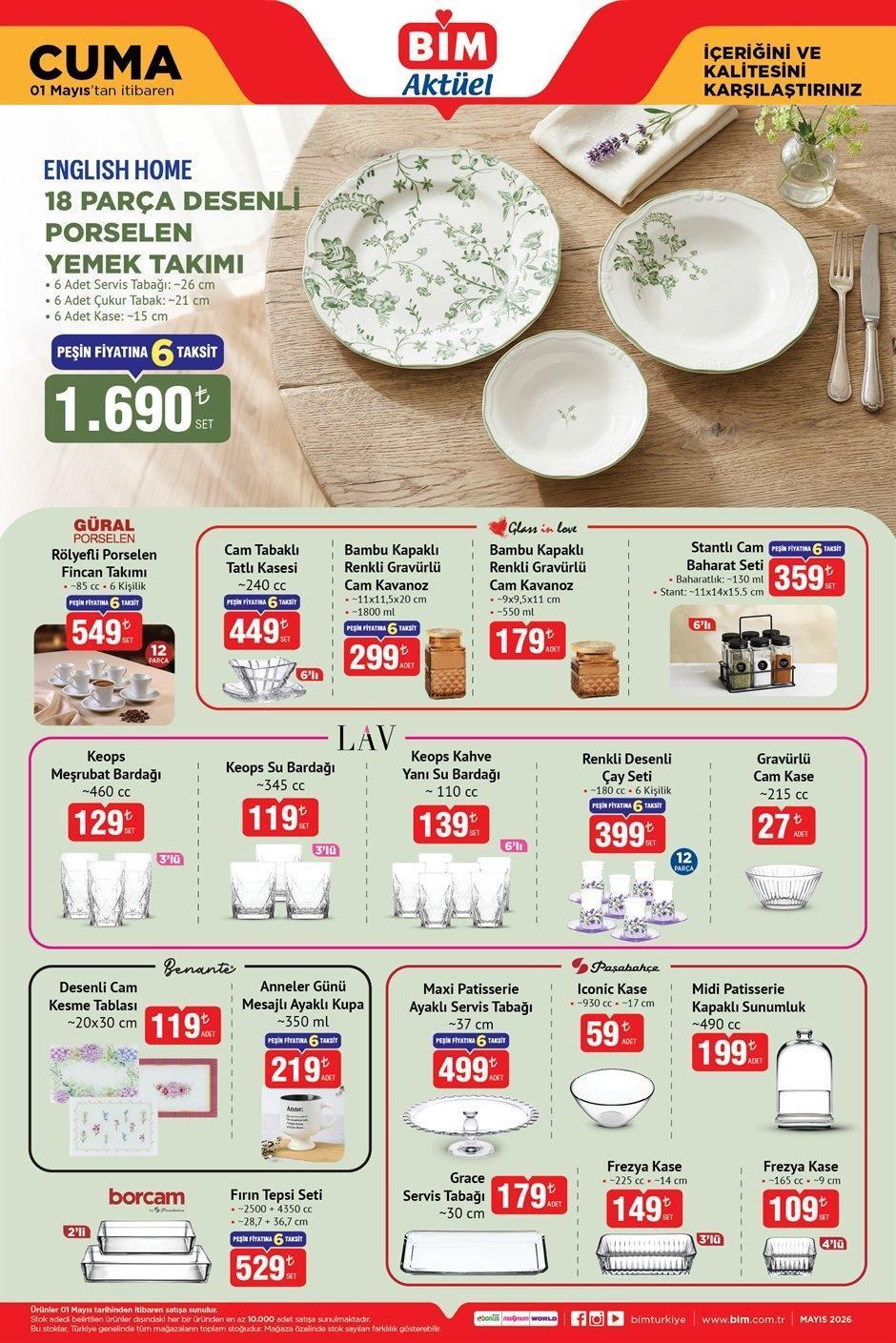 1 MAYIS BİM KATALOĞU