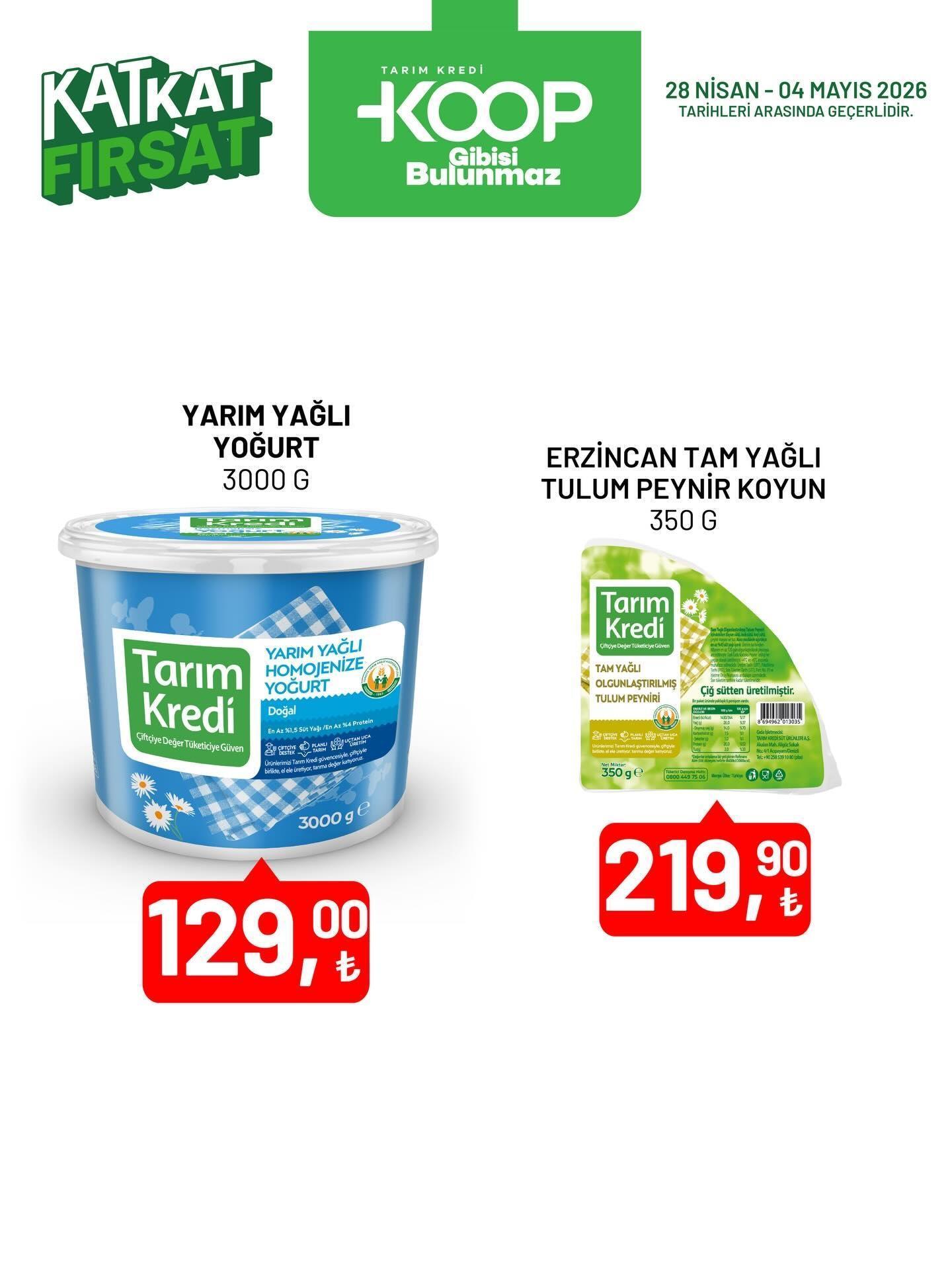 Tarım Kredi Kooperatifi Market indirim günleri başladı 29 Nisan - 4 Mayıs 2026 Tarım Kredi Market aktüel ürünler kataloğu indirimli fiyatları