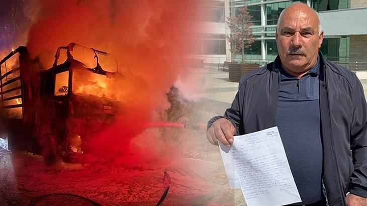 Alev topuna dönen TIR'dan atlayarak kurtuldu: 4 saat önce tamir ettirdim