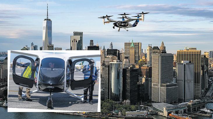 Hava taksi New York semalarında! 10 dakikalık devrim