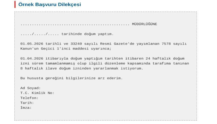 DOĞUM İZNİ BAŞVURUSU İÇİN NE GEREKLİDİR DOĞUM İZNİ BAŞVURUSU İÇİN NE GEREKLİDİR
