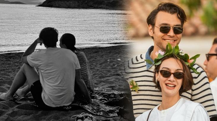 Ünlü çift aşka geldi Birce Akalay ve sevgilisinden romantik kare
