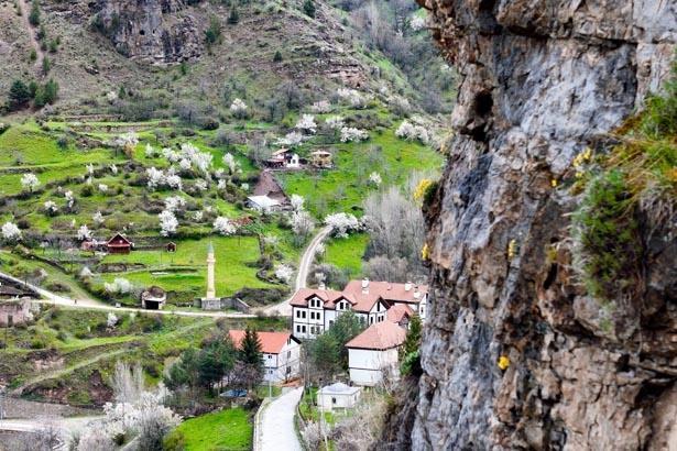 Gümüşhanede taşı delip ortaya çıktı Görüntülemek için koştular