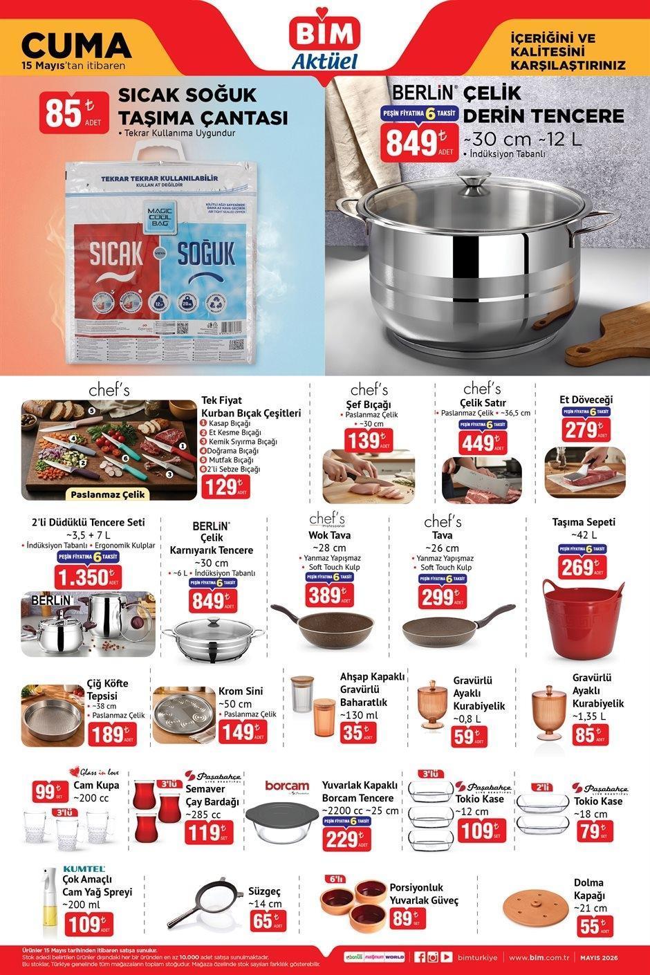 BİM 15 MAYIS CUMA AKTÜEL KATALOĞU BİM 15 MAYIS CUMA AKTÜEL KATALOĞU