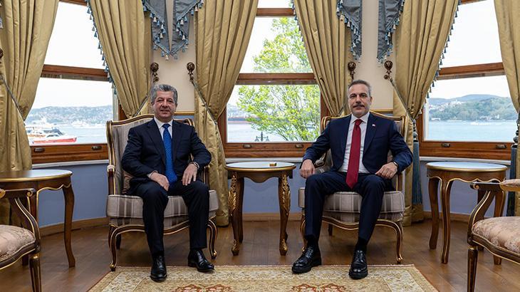 Dışişleri Bakanı Hakan Fidan, IKBY Başbakanı Barzani ile İstanbul'da görüştü