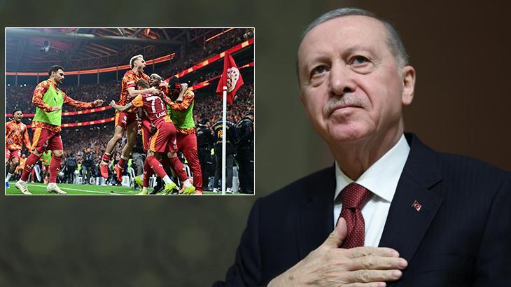 Cumhurbaşkanı Erdoğan, Galatasaray'ın şampiyonluğunu tebrik etti