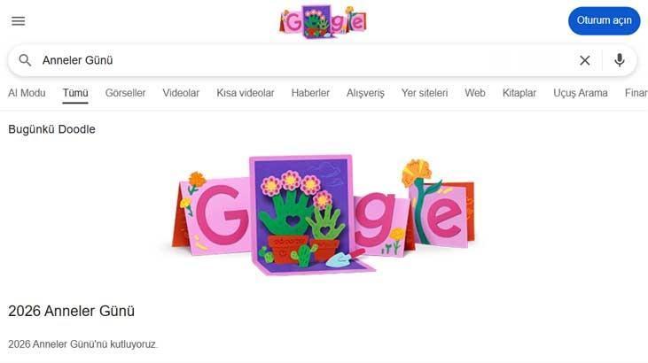ANNELER GÜNÜ GOOGLE ANA SAYFASINA DOODLE OLDU
