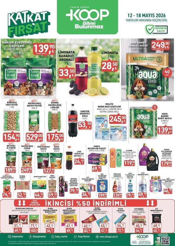 YEPYENİ KOOP KATALOĞU Tarım Kredi Kooperatifi Aktüel Kataloğu İndirimli Ürünler Listesi: 12-18 Mayıs 2026 Tarım Kredi Market Katalog İndirimleri Fiyatları