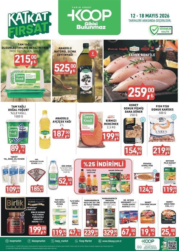YEPYENİ KOOP KATALOĞU Tarım Kredi Kooperatifi Aktüel Kataloğu İndirimli Ürünler Listesi: 12-18 Mayıs 2026 Tarım Kredi Market Katalog İndirimleri Fiyatları