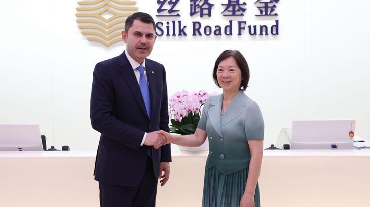 Bakan Kurum, İpek Yolu Fonu Yönetim Kurulu Başkanı Zhu ile görüştü