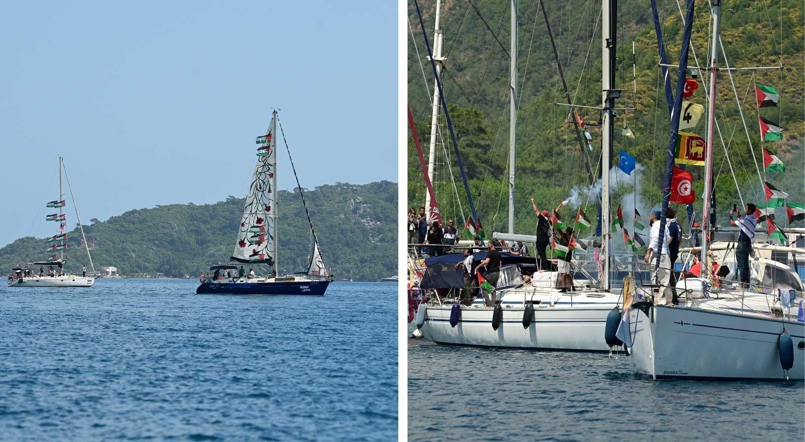 Küresel Sumud Filosu Türkiye'den yola çıktı! Marmaris'ten Gazze'ye...