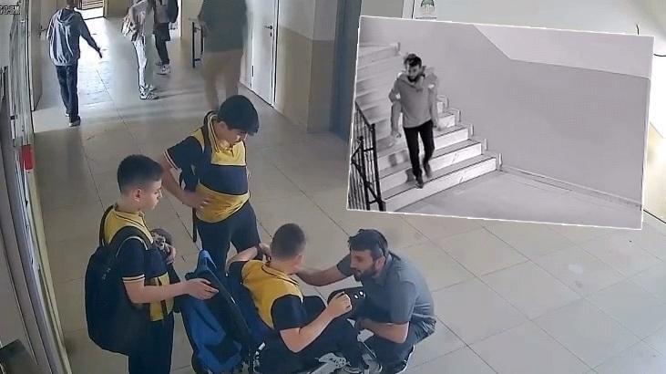 Yürekleri ısıtan görüntü... Bedensel engelli öğrencisini sırtında taşıdı