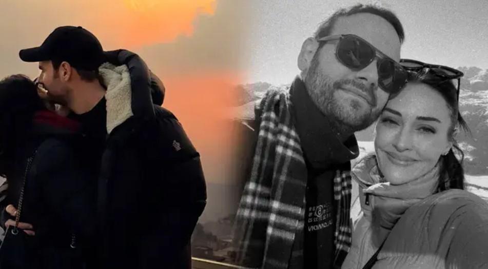 Ünlü çiftten romantik poz Esra Bilgiç ve Faruk Sabancı aşkı tam gaz devam ediyor