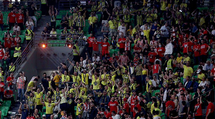 Fenerbahçe kulübünden Euroleague organizasyonuna tepki Tribünden fotoğraflar