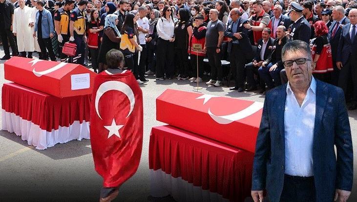Şehit cenazesinde yürek yakan ölüm! Türk bayrağını üstüne sarıp konuştu, dakikalar sonra yere yığıldı
