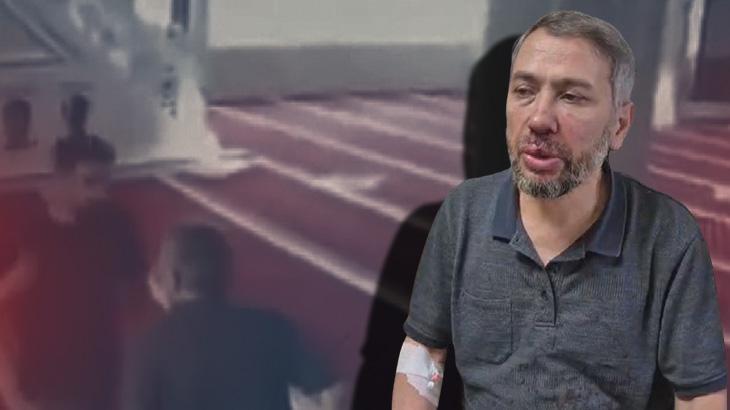 Cami imamına 'Süpürgeyi kapat' dedi, yumrukla saldırdı! O anlar güvenlik kamerasında