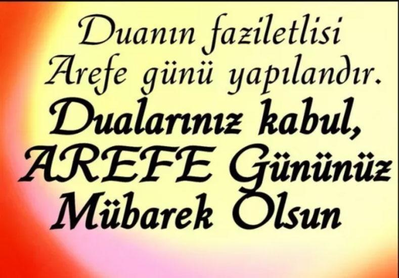DUALI AREFE GÜNÜ MESAJLARI