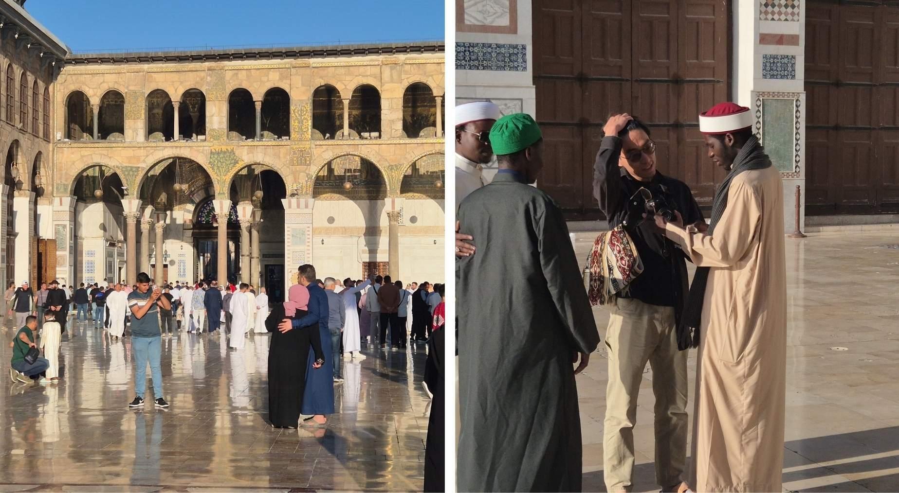 Suriye’de bayram heyecanı! Binlerce kişi tarihi Emevi Camii’nde bayram namazı kıldı