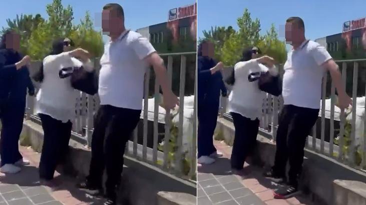 Sokak ortasındaki kadına şiddete kadın müdahalesi anbean kamerada!