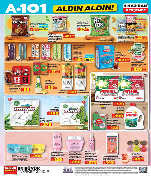 İNDİRİMLİ GÜNE GERİ SAYIM ✨ 4 HAZİRAN A101 AKTÜEL KATALOG  A 101 Aktüel Kataloğu taşıttan beyaz eşyaya, giyimden elektronik aletlere, gıdadan yazlık alışverişe uzanan ürünler ve fiyat listesi