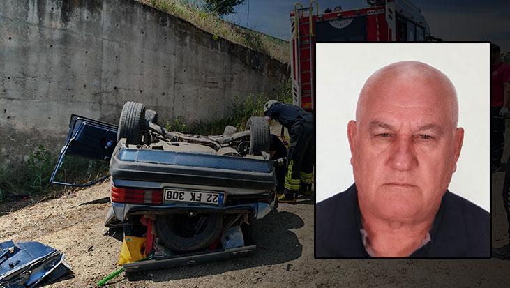 Tekirdağ’da feci kaza! Kontrolden çıkan araç yaklaşık 3 metrelik menfeze savruldu: Sürücü hayatını kaybetti