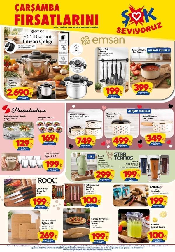 ŞOK AKTÜEL KATALOG FIRSATLARI: 3-9 Haziran 2026 ŞOK katalog indirimleri belli oldu Klima, Blender, Düdüklü Tencere, Espresso Makinesi