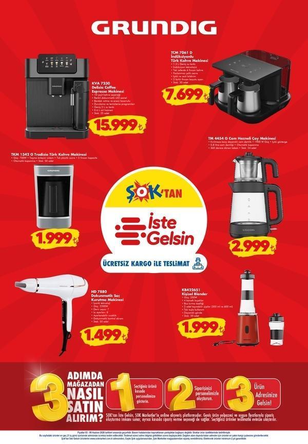 ŞOK AKTÜEL KATALOG FIRSATLARI: 3-9 Haziran 2026 ŞOK katalog indirimleri belli oldu Klima, Blender, Düdüklü Tencere, Espresso Makinesi