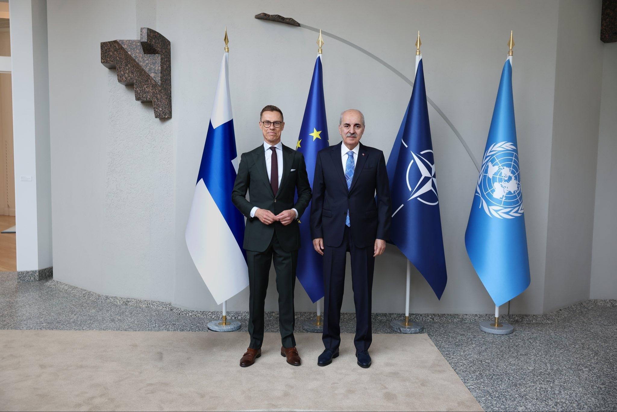 TBMM Başkanı Kurtulmuş, Finlandiya Cumhurbaşkanı Stubb ile görüştü
