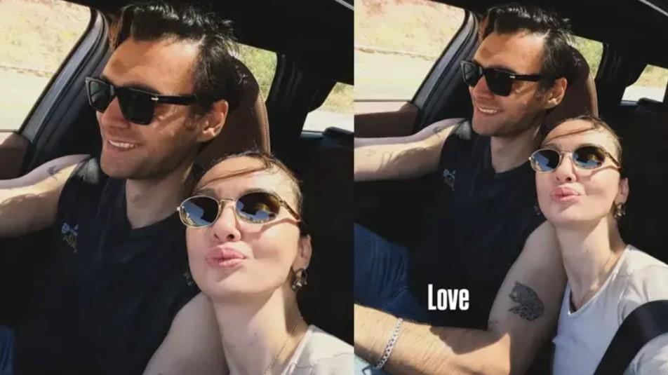 Mutlulukları gözlerinden okundu Birce Akalay ve sevgilisi Hakan Kurtaştan romantik kare