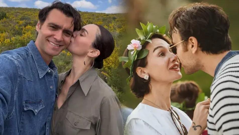 Mutlulukları gözlerinden okundu Birce Akalay ve sevgilisi Hakan Kurtaştan romantik kare