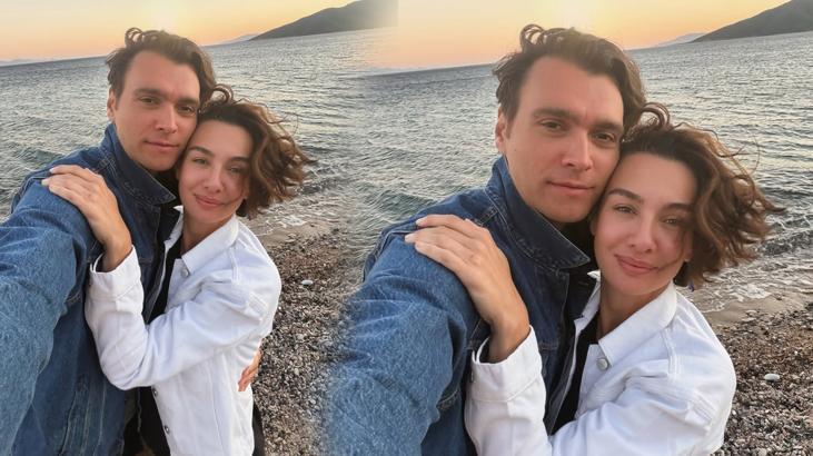 Mutlulukları gözlerinden okundu Birce Akalay ve sevgilisi Hakan Kurtaştan romantik kare