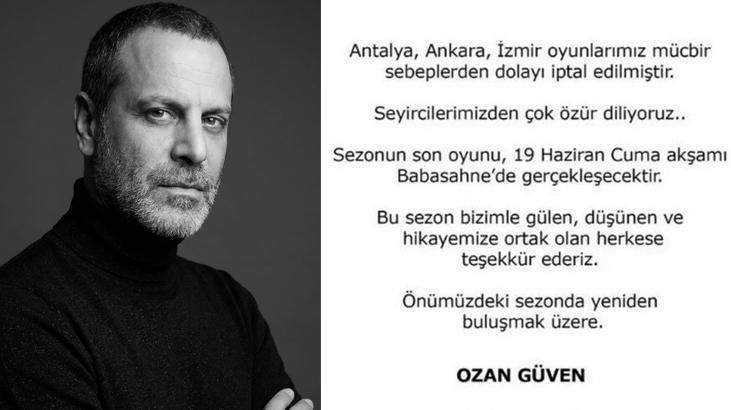Ozan Güvene kötü haber Oyunları peş peşe iptal edildi Ozan Güvene kötü haber Oyunları peş peşe iptal edildi