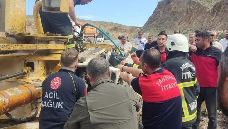 Kırıkkale'de feci olay! Kepçe 15 metre yükseklikten yuvarlandı: Sıkışan operatör ağır yaralandı