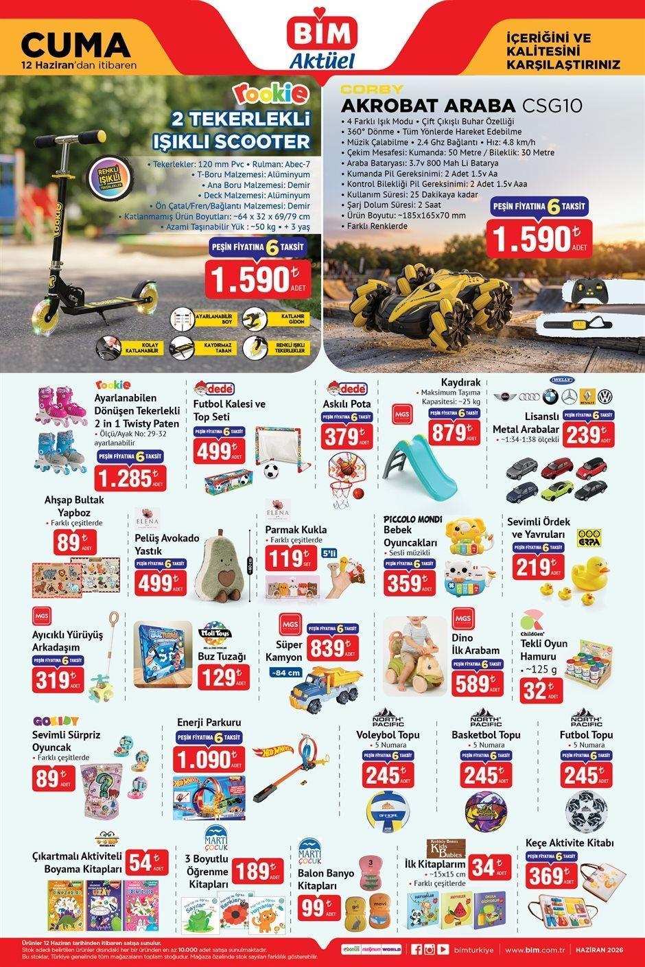 BİM 12 HAZİRAN CUMA AKTÜEL KATALOĞU