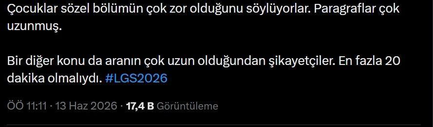 LGS YORUMLARI 2026: LGS soruları nasıldı Liselere Geçiş Sistemi LGS sınavı zor muydu, sorular kolay mıydı