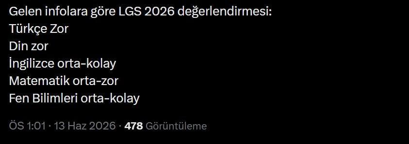 LGS YORUMLARI 2026: LGS soruları nasıldı Liselere Geçiş Sistemi LGS sınavı zor muydu, sorular kolay mıydı