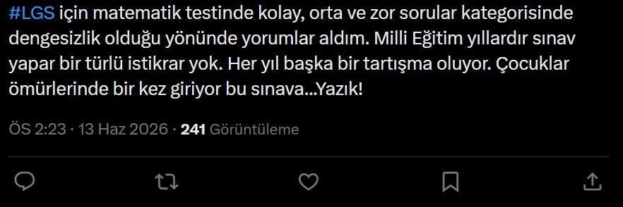 LGS YORUMLARI 2026: LGS soruları nasıldı Liselere Geçiş Sistemi LGS sınavı zor muydu, sorular kolay mıydı
