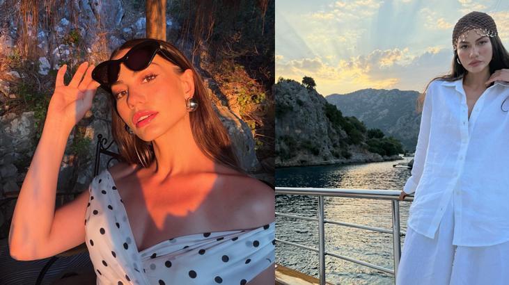 Güzelliğiyle büyüledi Demet Özdemirin pozlarına beğeni yağmuru