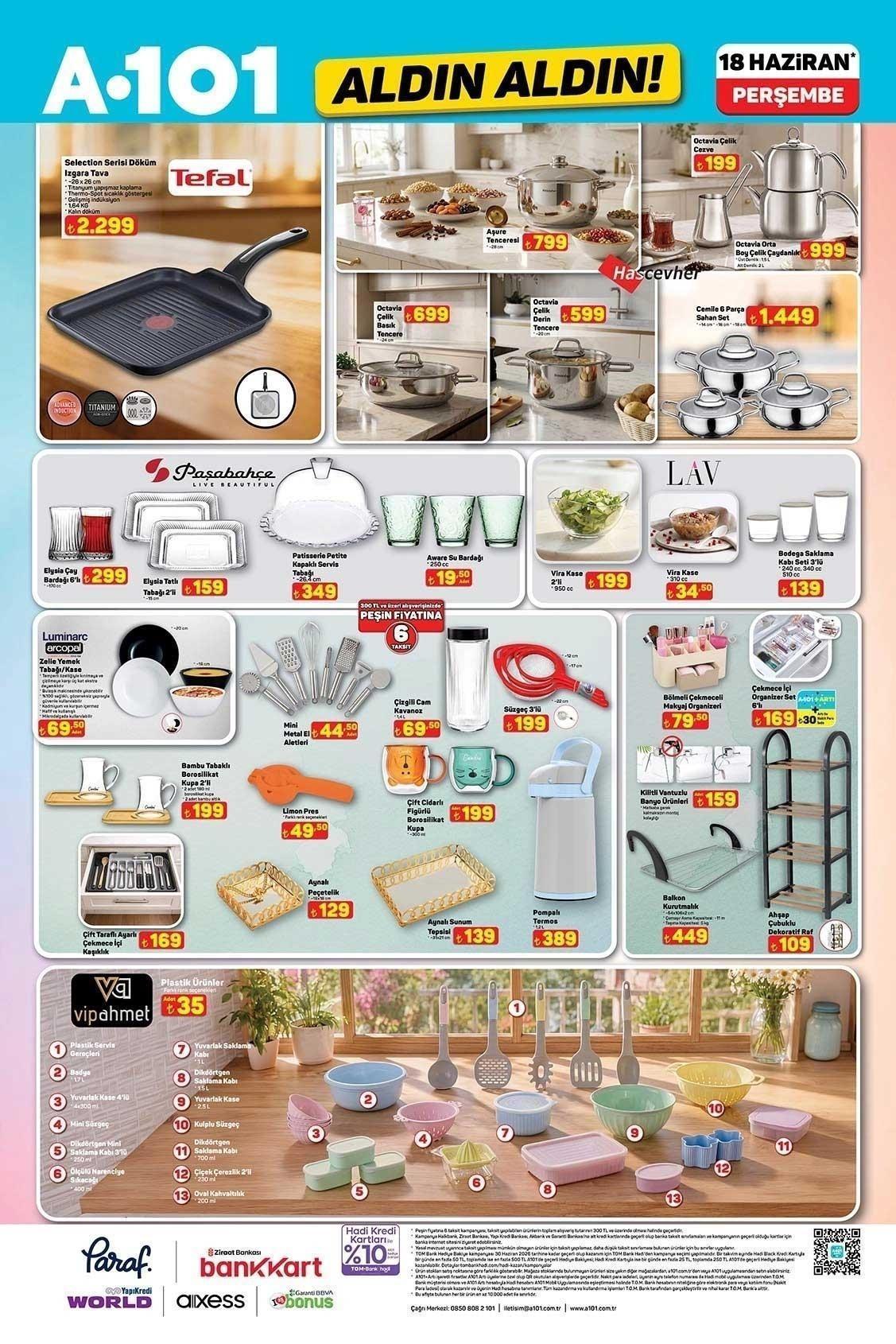 18 HAZİRAN A101 ALDIN ALDIN AKTÜEL KATALOĞU
