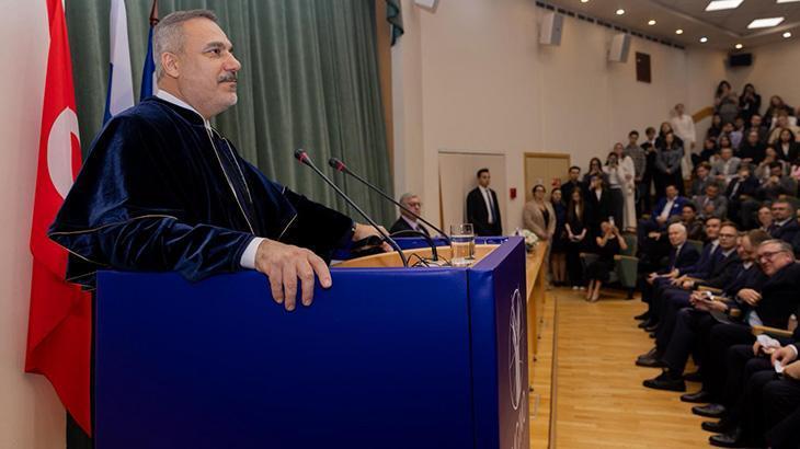 Dışişleri Bakanı Hakan Fidan’a Moskova Devlet Uluslararası İlişkiler Enstitüsünden 'fahri doktora' ünvanı