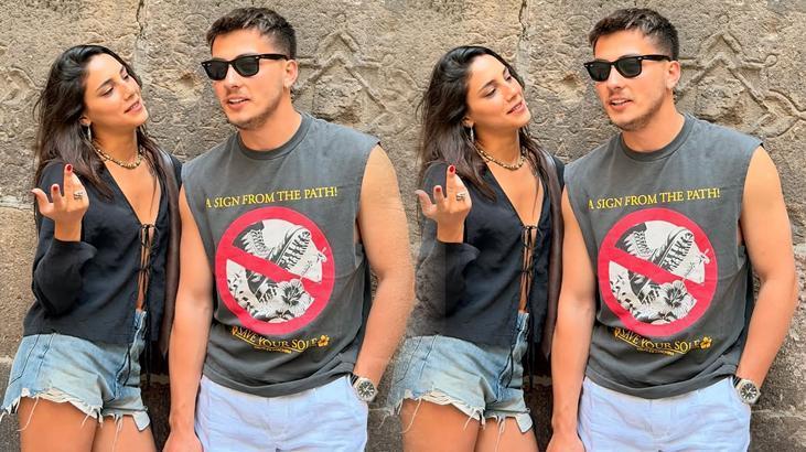 Aşıklardan yeni kare Dilin Döğer ve Atakan Özkaya çiftinden romantik paylaşım