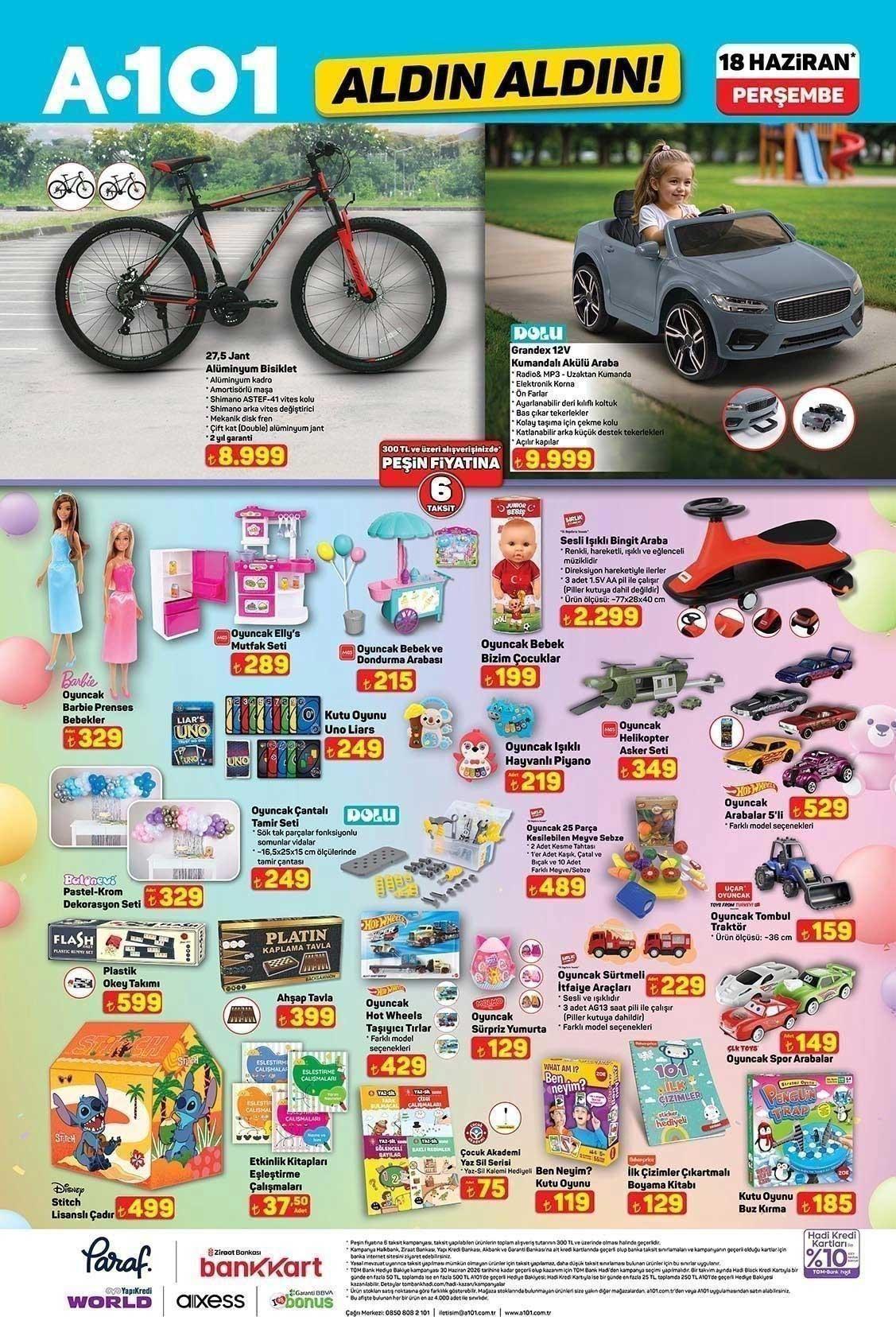 18 HAZİRAN A101 ALDIN ALDIN AKTÜEL KATALOĞU
